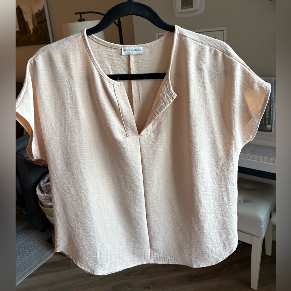 Women's Pink-Cream Blouse
